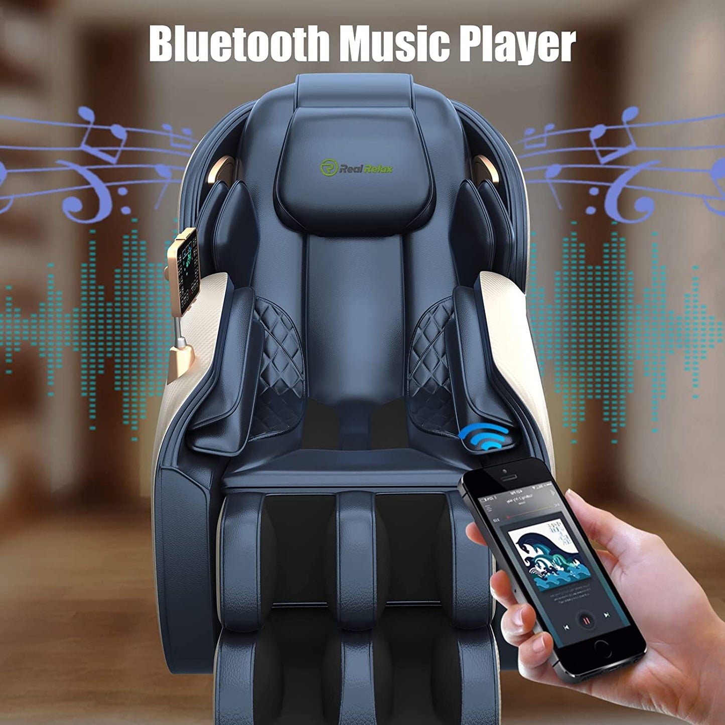 , Full Body Zero Gravity SL Track, Shiatsu Massage Chair Recliner with Heat Body Scan Foot Roller, Favor-06