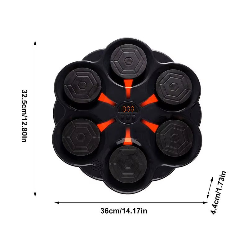 Music Boxing Machine Smart Bluetoot Wall Mounted Music Boxing Trainer Gym Home for Adults Kids Boxing Target Punching Equipment