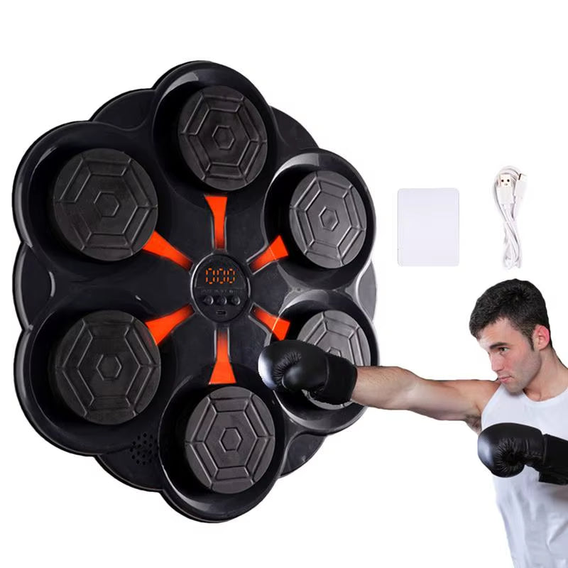 Music Boxing Machine Smart Bluetoot Wall Mounted Music Boxing Trainer Gym Home for Adults Kids Boxing Target Punching Equipment