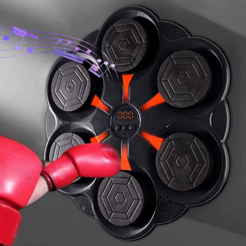 Music Boxing Machine Smart Bluetoot Wall Mounted Music Boxing Trainer Gym Home for Adults Kids Boxing Target Punching Equipment
