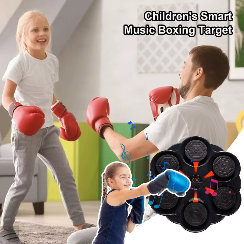 Music Boxing Machine Smart Bluetoot Wall Mounted Music Boxing Trainer Gym Home for Adults Kids Boxing Target Punching Equipment