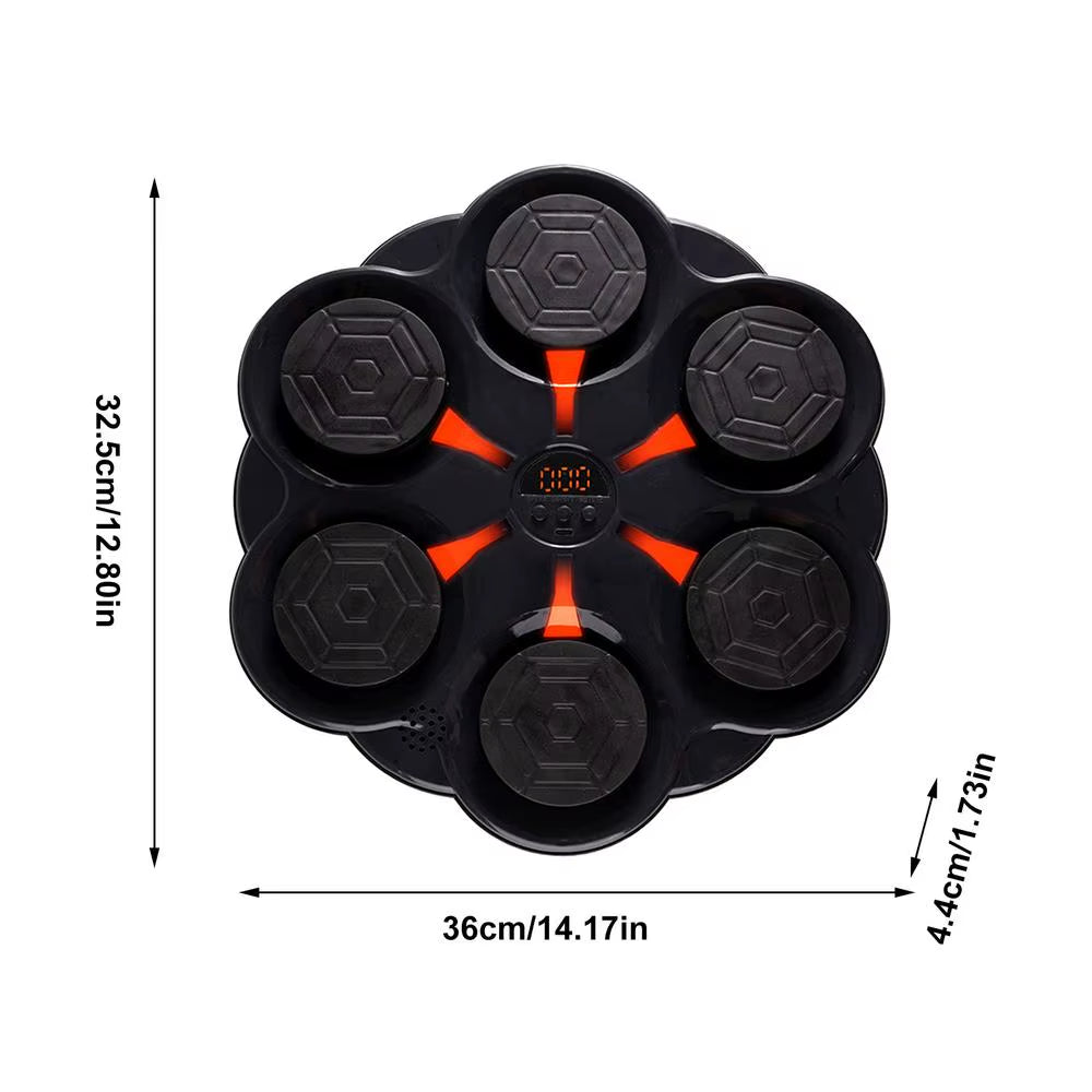 Music Boxing Machine Smart Bluetoot Wall Mounted Music Boxing Trainer Gym Home for Adults Kids Boxing Target Punching Equipment
