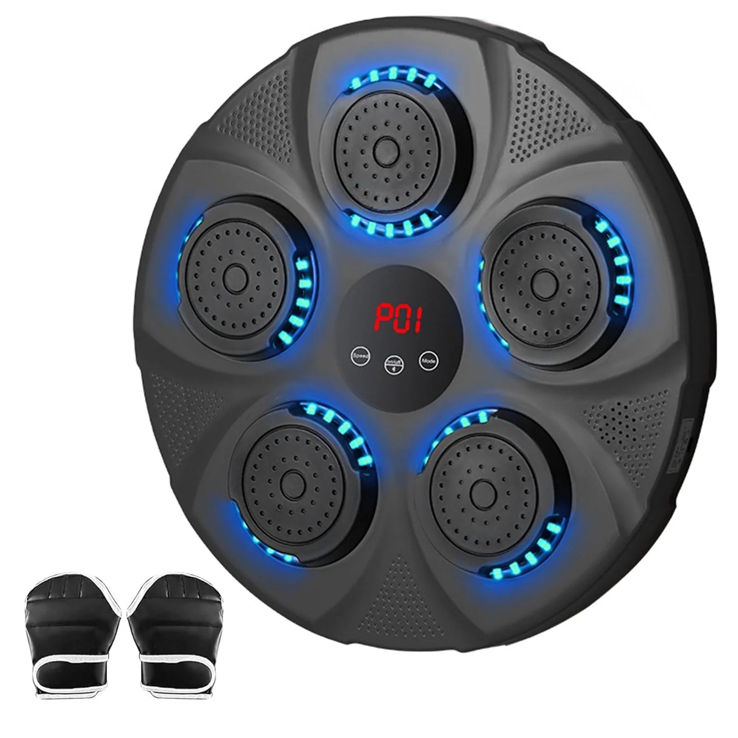 Music Boxing Machine with Boxing Gloves, Smart Bluetooth Boxing Equipment, Intelligent Boxing Machine, Target Training Punching Boxing Machine for Home, Indoor, Gym, Training