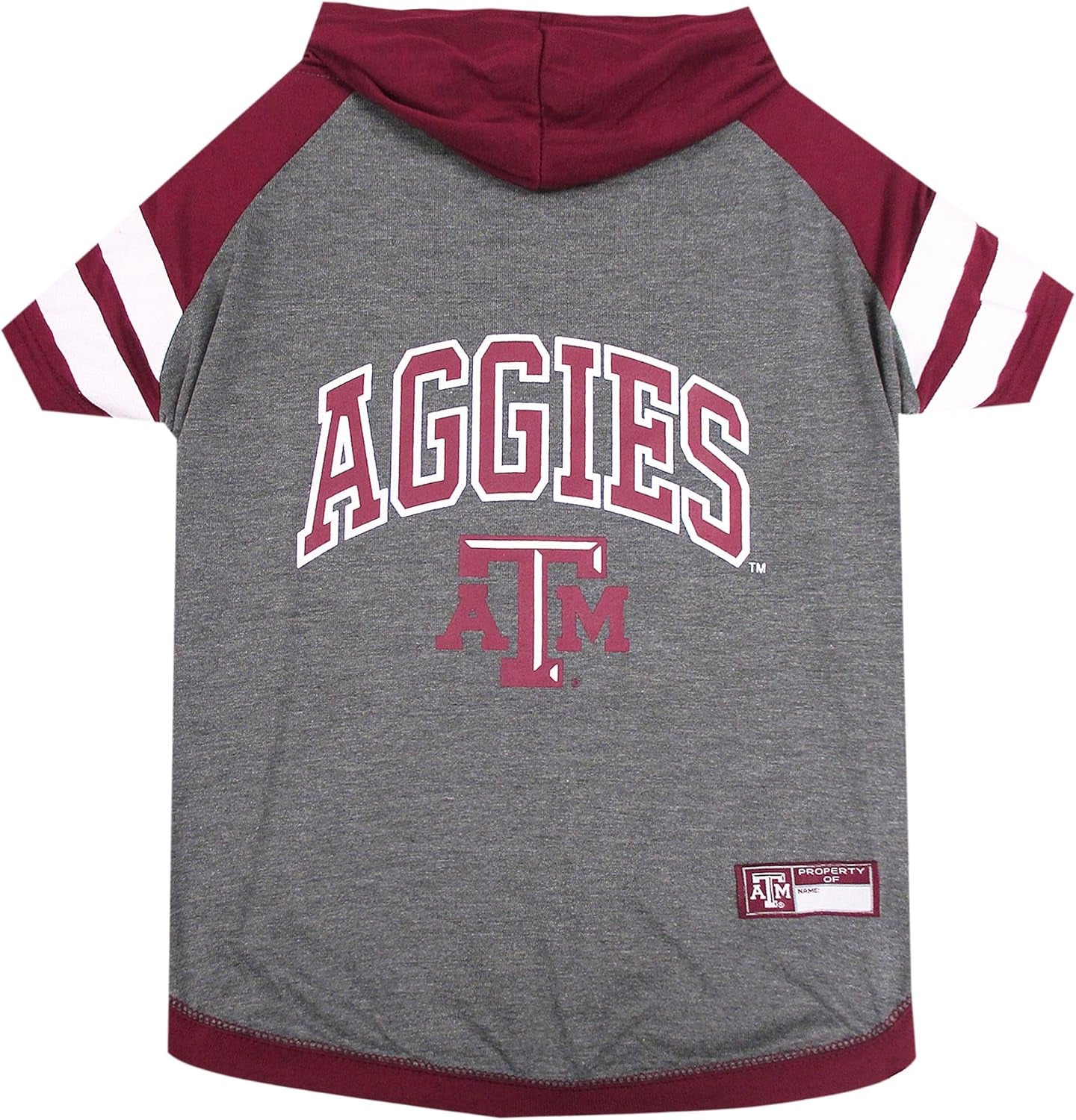 NCAA Texas A&M Aggies Hoodie for Dogs & Cats, Large. | Collegiate Licensed Dog Hoody Tee Shirt | Sports Hoody T-Shirt for Pets | College Sporty Dog Hoodie Shirt