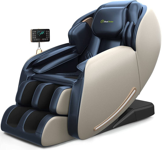 , Full Body Zero Gravity SL Track, Shiatsu Massage Chair Recliner with Heat Body Scan Foot Roller, Favor-06