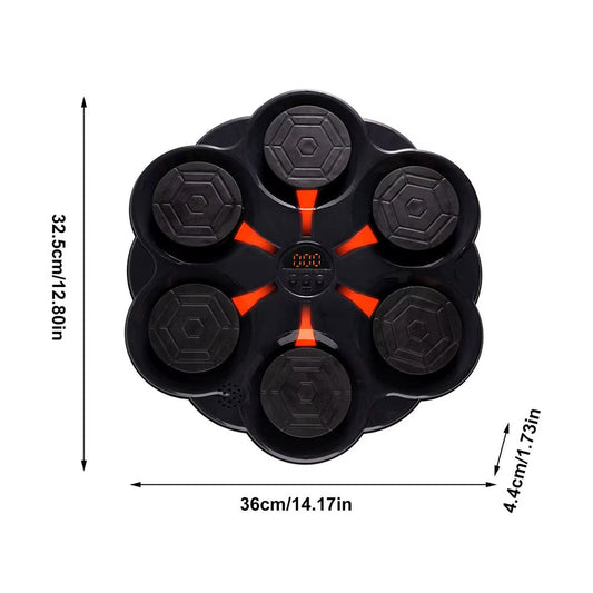 Music Boxing Machine Smart Bluetoot Wall Mounted Music Boxing Trainer Gym Home for Adults Kids Boxing Target Punching Equipment