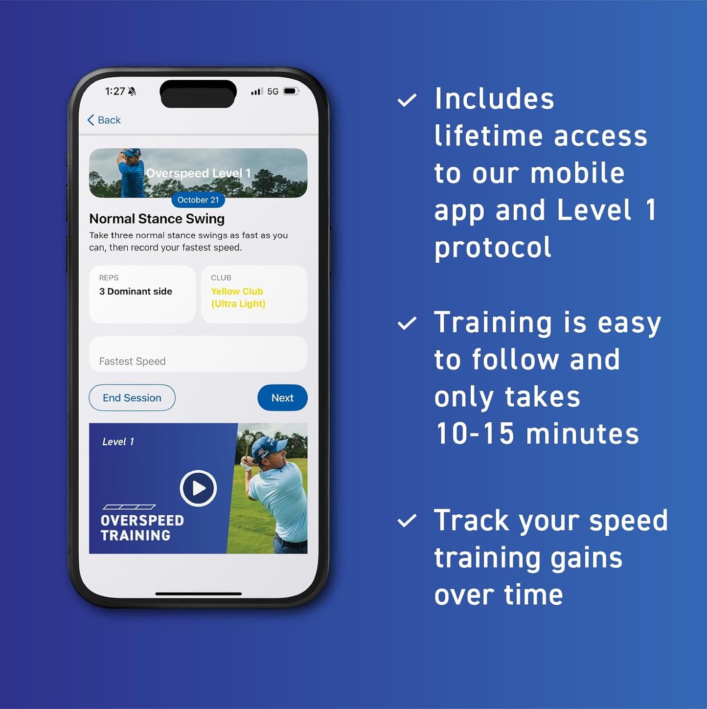 | Swing Speed Training System | Gain Swing Speed and 20 Yards | Speed Sticks™ Used by Padraig Harrington | App Training Protocols